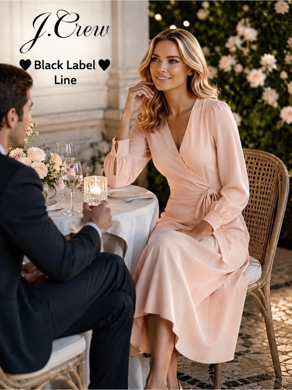 NEW J Crew 🖤 Black Label 🖤 Pink Wrap Dress – Wedding Guest, Fully Lined, Size 6